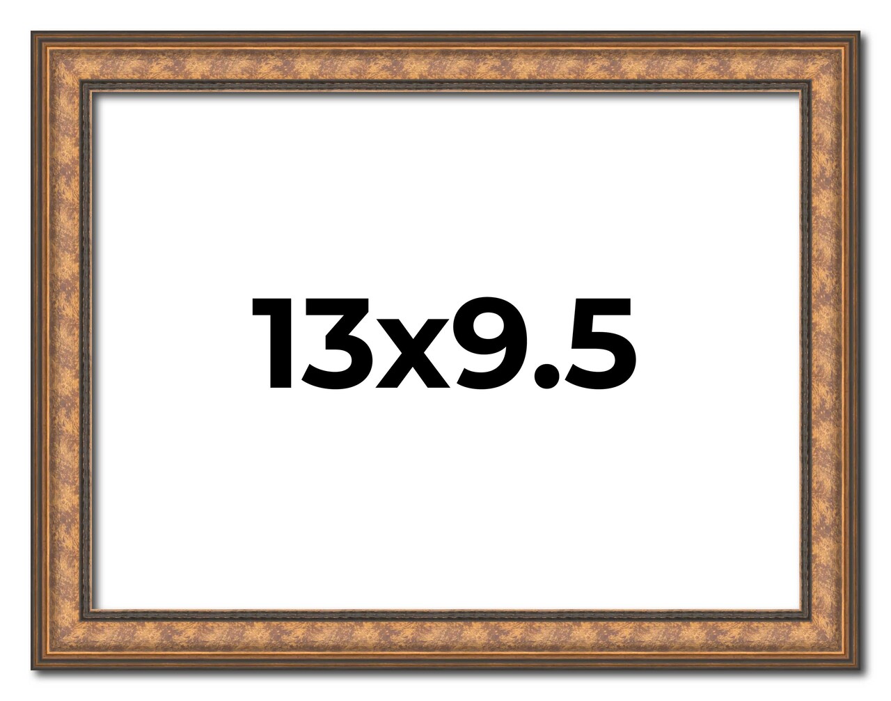 Photo Size Slim Profile Gold Picture Frame - UV Acrylic, Foam Board Backing, Hanging Hardware